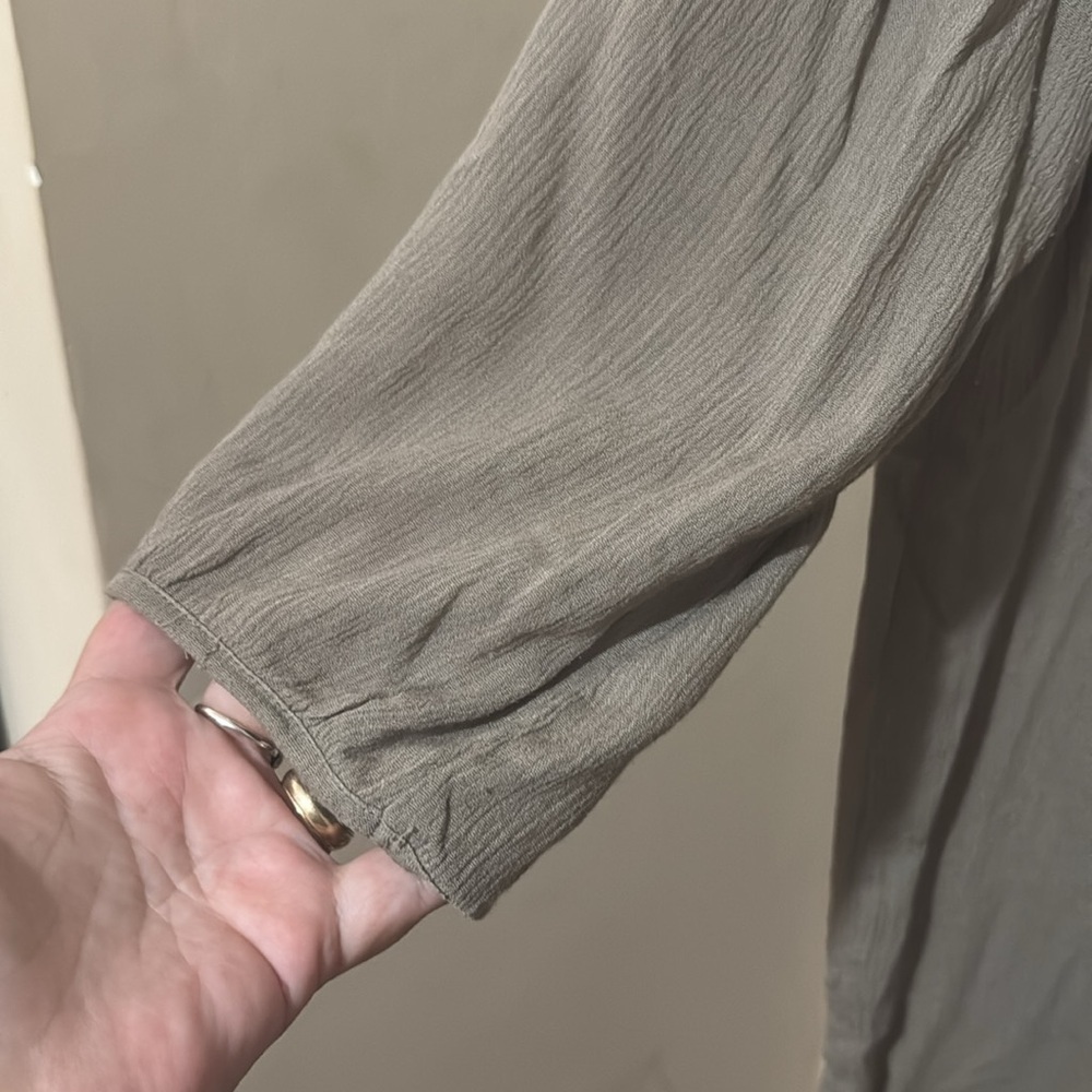 JODIFL Gray 3/4 Sleeve Embellished Blouse - Picture 3 of 5